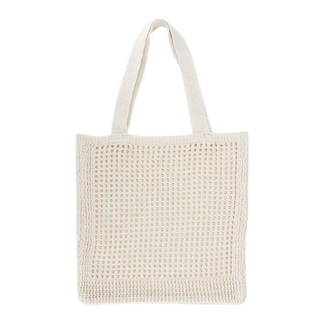 Bolso de hombro de para mujer, bolsos Hobo, bolsos de compras de gran capacidad, hueco elegante Beige Yuyangstore Bolso tejido a mano