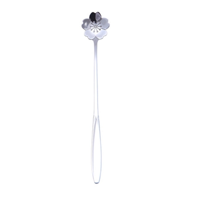 QualitChoice Coffee Spoons Long Handle Dessert Tea Teaspoons Home Bar Cafe Hotel Scoops Kitchen Tableware Flatware Accessories Type 1 Silver Type 1 Silver
