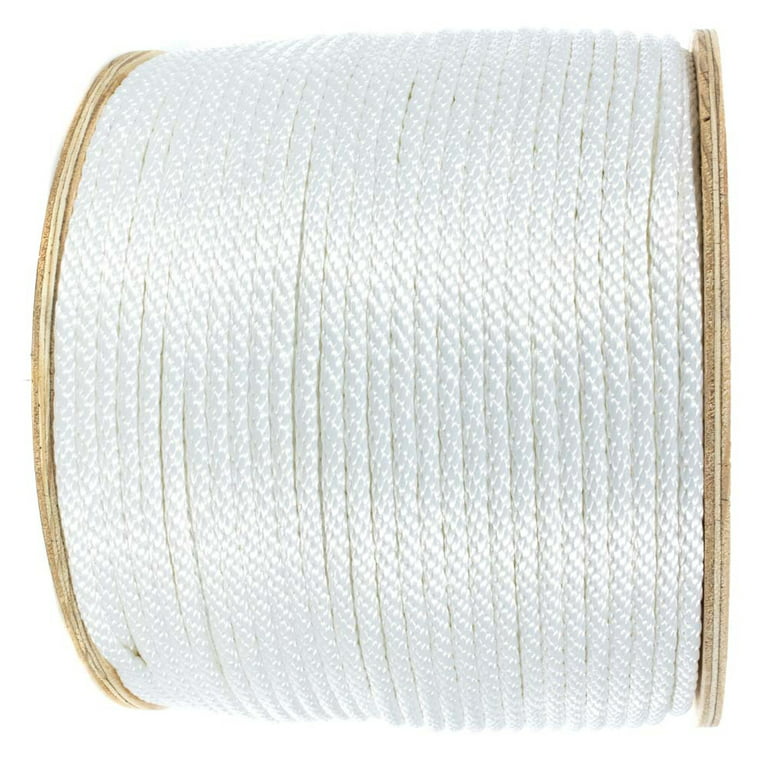 Golberg Solid Braid Black or White Nylon Rope 1/8-inch, 3/16-inch