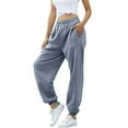 thumbnail image 2 of XINXIAOO Pants for Women Womens Pants Casual Grey Baggy Pants Loose Yoga Pants for Women Wide Leg Womens Pants with Pockets Fall Pants for Women, 2 of 9