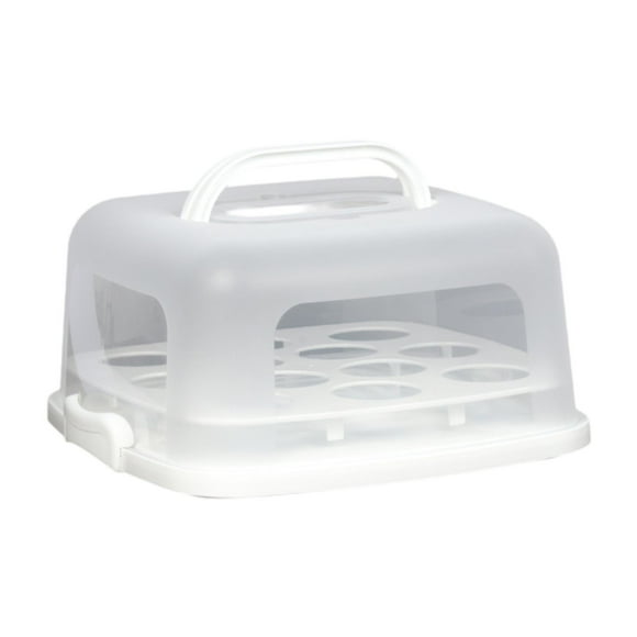 ziyahi Square Cake Carrier With Lid Handle Transport Cake Holder With Cover Cupcake Box Container Birthdays