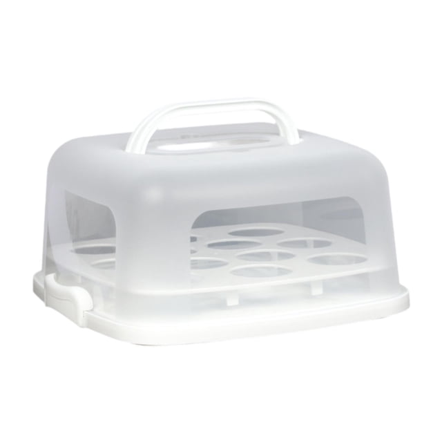ziyahi Square Cake Carrier With Lid Handle Transport Cake Holder With Cover Cupcake Box Container Birthdays