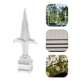 thumbnail image 4 of MOVTOTOP 4Pcs Silver Iron Fence Post Caps for DIY Enthusiasts and Professionals Outdoor Use, 4 of 6