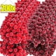 thumbnail image 2 of Venta al por mayor de mini bayas artificiales escarchadas de doble cabeza, acebo navideño, bayas rojas, doradas y plateadas, corona de flores, decoración para fiesta de Navidad, 2 of 5