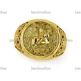 thumbnail image 6 of 22 Kt Real Solid Yellow Gold St. Michael Fighting Dragon Mens Ring Size 8, 6 of 6