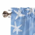 thumbnail image 4 of White Blue Starfish Coastal Valances for Windows Farmhouse Kitchen Curtains Valances Rod Pocket Valance Curtains for Kitchen Windows Summer Ocean Beach Sea Window Valances for Bathroom 54"x18", 4 of 6