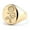 Gold, variant on Stainless Steel Minimalist Design Sunflower Polished Face Rings Sizes 5-13-10-Gold