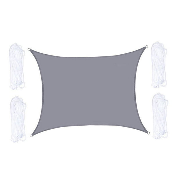 Toldo de vela de sombra de fácil instalación, cubierta de sombra para exteriores, parasoles para actividades al aire libre, césped, jardín, camping Gris