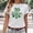 White, variant on Shamrock Print T-Shirt Crew Neck Boys Graphic T-Shirt Green New Years Shirts for Girlfriend Summer Clothes (Green,XXL)