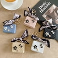 thumbnail image 5 of Mini Bag Compatible with Airpods Pro (2019),Airpods Pro 2 (2022),AirPods 3rd,2nd,1st Generation Case for Women,Cute Leather Cover with Crossbody Strap (Black), 5 of 7