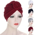 thumbnail image 1 of Travelwant Women Turban African Pattern Knot Headwrap Beanie Pre-Tied Bonnet Chemo Cap Hair Loss Hat, 1 of 7