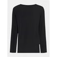 thumbnail image 3 of Womens Long Sleeve Round Neck Shirts Casual Basic Tops Tee Shirts Fall Winter Tops, 3 of 5