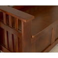 thumbnail image 3 of Linon Brandt Rubberwood Split Seat Slatted Back Storage Bench in Walnut Brown, 3 of 14