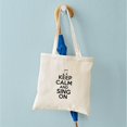 thumbnail image 4 of CafePress - Keep Calm And Sing On Tote Bag - Unisex Canvas Tote Bag, Beige, 1-Piece, 4 of 6