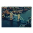 thumbnail image 3 of London Cutting Board, London Aerial View with Tower Bridge at Sunset Internatinal Big Old UK British River, Decorative Tempered Glass Cutting and Serving Board, Small Size, Multicolor, by Ambesonne, 3 of 5