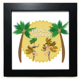 thumbnail image 1 of Mesa de pared con marco cuadrado negro hula Brasil Carnaval lema Brasil, 1 of 4