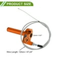 thumbnail image 4 of Agarre de Acelerador de 22mm Unique Bargains con un Cable de Acelerador Blanco de 120cm, Agarre de Acelerador de Motocicleta de Aleación de Aluminio CNC para Manillar de 7/8" 22mm Naranja, 4 of 6