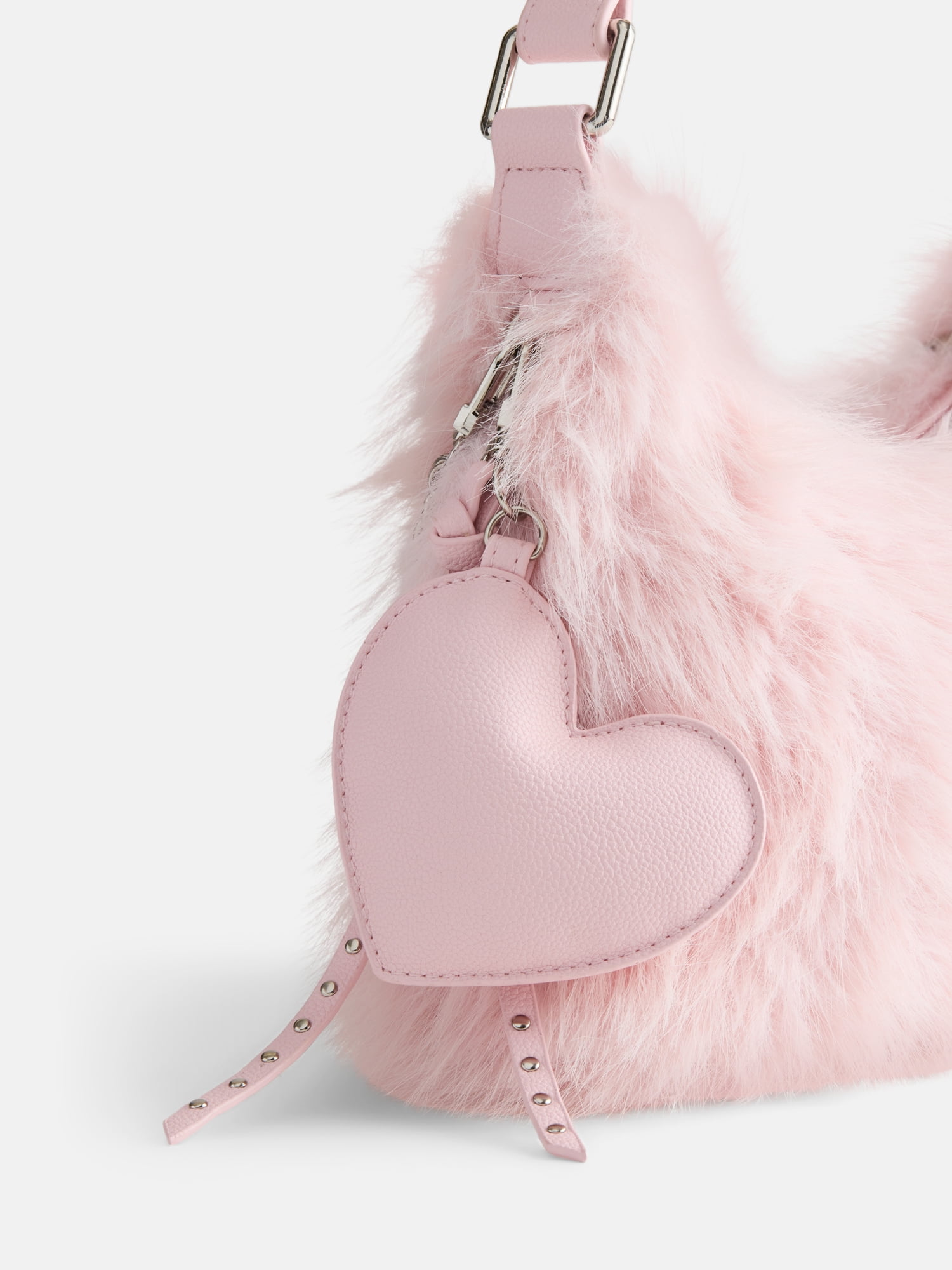 Madden NYC Women's Faux Fur Shoulder Bag, Pink