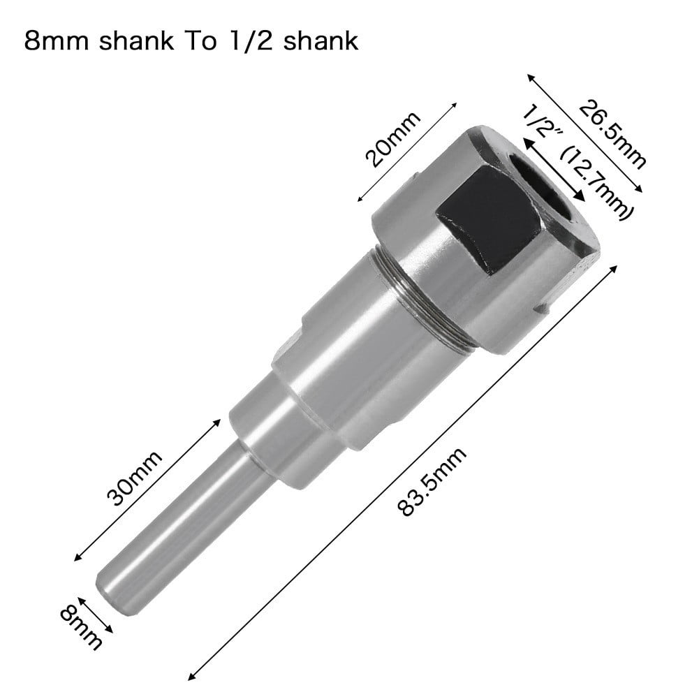 8mm to 6mm Collet Adaptor Shank Reducer Reducing Bit CNC Spindle Router Tool 