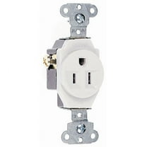New Pass & Seymour White Specification Grade Receptacle Single Outlet 15A 5251-W