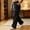 Black plus size cargo pants women a1, variant on Usloyux Women Plus Size Wide Leg Cargo Pants Drawstring Elastic Waisted Trousers with Pockets Casual Loose Fit Summer Travel Work Bottoms, Wine XL
