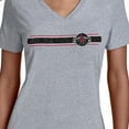 thumbnail image 3 of Women's Starter Gray Houston Rockets Team Stripe V-Neck T-Shirt, 3 of 3