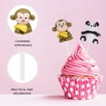 thumbnail image 6 of MERRYHAPY 4-Pack Colorful Giraffe Cupcake Picks for Jungle Birthday Cake Decorations and Party Supplies, 6 of 8