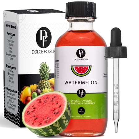 Dolce Foglia Watermelon Flavor Extract - Baking  Confectionery  and More - 2 oz.