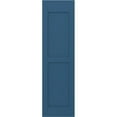 thumbnail image 5 of 15"W x 37"H Americraft Two Equal Flat Panel Exterior Real Wood Shutters (Per Pair), Sojourn Blue, 5 of 10