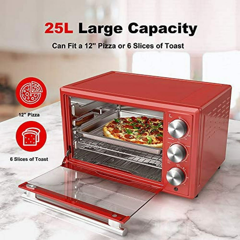  Large 6-Slice True Convection Toaster Oven, 8-in-1