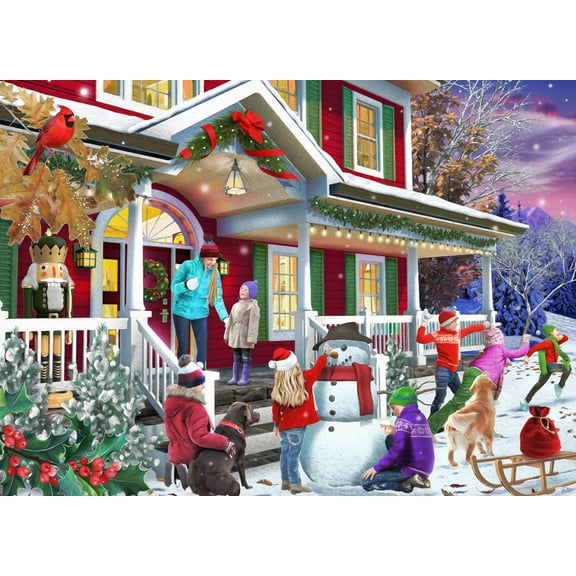 Vermont Christmas Company 'Family Christmas' Jigsaw Puzzle 1000 Piece