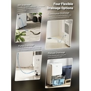 DuraComfort 50 Pints Dehumidifie for Basement with Pump, 4500 Sq.Ft Energy Star for Large Rooms, Powerful Humidity Control, Easy Drainage (MAX 115 Pint at 89.6℉, RH80%)