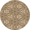 thumbnail image 1 of Ahgly Company Machine Washable Indoor Round Transitional Khaki Gold Area Rugs, 6' Round, 1 of 7