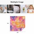 thumbnail image 6 of Cloth Napkins Set of 4 - 20x20 Inches, Orange Pink Purple Washable Reusable Table Napkins, Modern Abstract Watercolor Soft & Absortbent Dining Napkin for Party Wedding Hotel Restaurant, 6 of 9