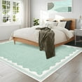 thumbnail image 2 of vfytbgnhj Scalloped 3x5 Rugs for Entryway  Small Area Rug Solid Jute Rug for Bedroom Girls  3x5 Washable Rugs for Living Room  Non Slip Scalloped Bath Mat  Soft Dorm Nursery Carpet for Be, 2 of 7