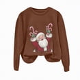 thumbnail image 6 of Towmus Christmas Sweatshirts for Women Plus Size Santas Printed Graphic Sweatshirts Crewneck Fall Pullover Tops, 6 of 6