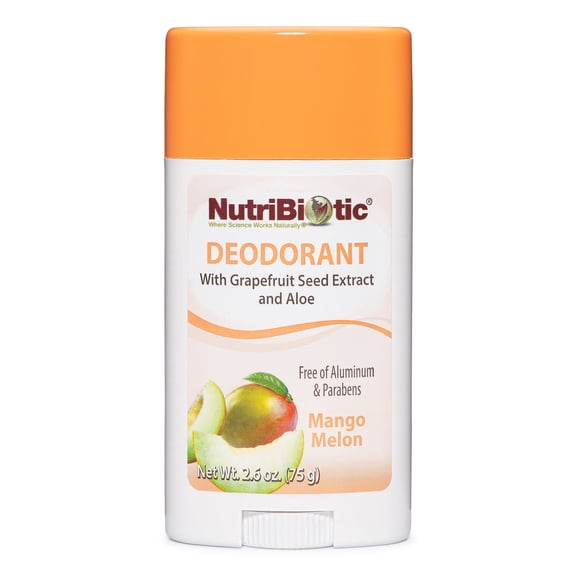 NutriBiotic Deodorant, Mango Melon with GSE, 2.6 Ounce Stick