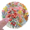thumbnail image 3 of Assorted Flower Stickers Pack for Scrapbooking Journaling Laptop Water Bottle DIY Craft Projects Decorative Floral Decals, 3 of 7