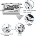 thumbnail image 4 of Stainless Steel Flush Pull Slam Lock Round Pull Lock for RV Boat Deck Cover Door Cabinet Hardware Door Locking Style (B) 2pcs, 4 of 5