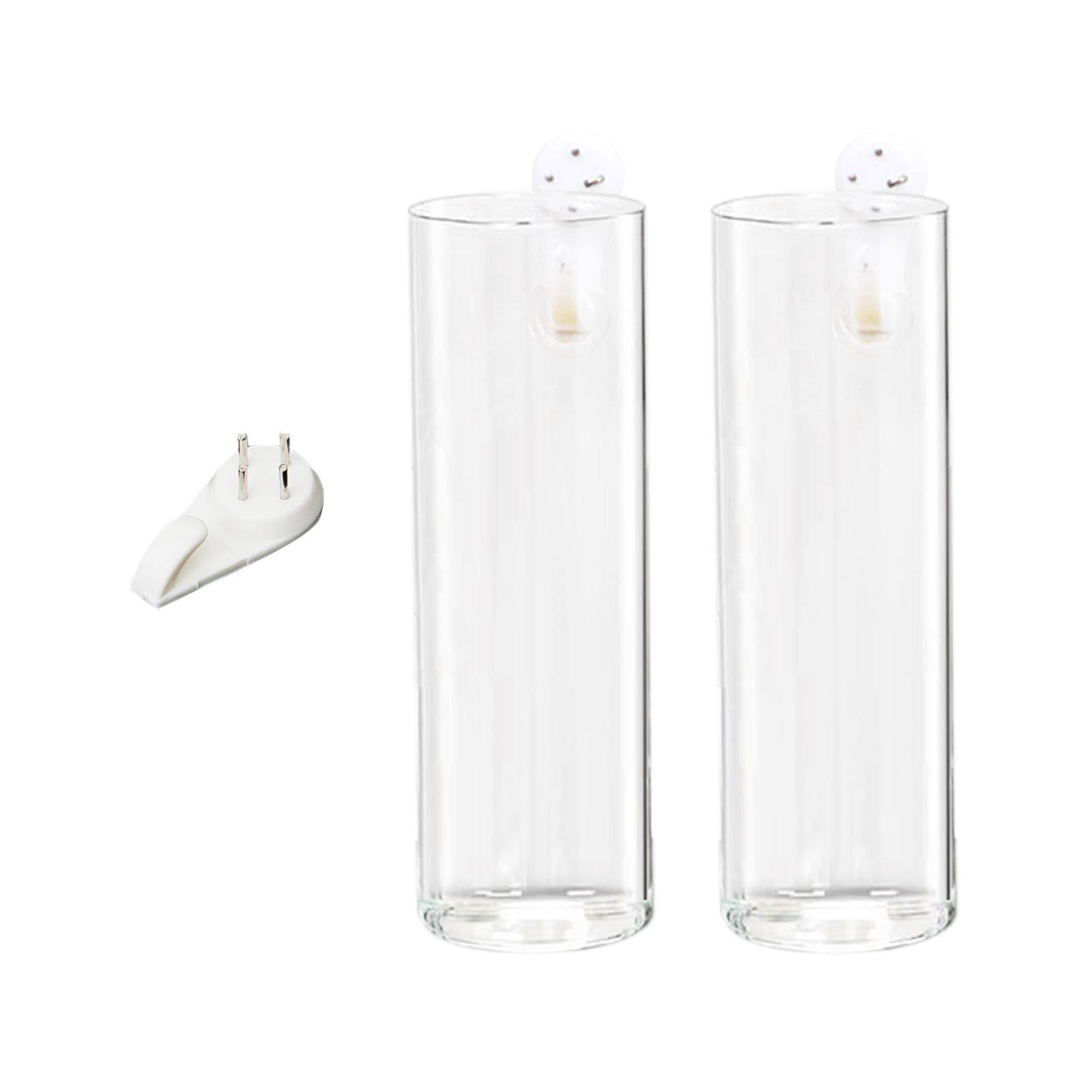 2Pcs Plant Propagation Stations Glass Wall Hanging Planter Terrarium Plant Holder Glass Tube Vase for Hydroponics Plants Home Office Decor