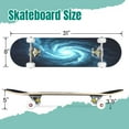 thumbnail image 2 of 31'' Complete Skateboard 7 Layer Canadian Maple Double Kick Deck Skateboards Outer space Galaxy Watercolor cosmic Beautiful colorful space backdrop Skate Board for Beginner Adult Gifts, 2 of 5