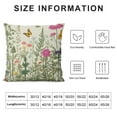 thumbnail image 5 of QZHH Spring Floral Pillow Covers  Wildflower Sage Green Flowers Butterfly Print Decorative Throw Pillow Covers Square Cushion Cover Rustic Decor for Picnic Party Wedding Living Room, 5 of 5