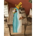 thumbnail image 4 of Turquoise Table Runner Ocean Wave Stripes Modern Abstract Beach Tablerunners 13 x 72 Inch, Table Decorations Tabletop Scarf for Summer Gathering Holiday Farmhouse Kitchen Dining Decor, 4 of 6