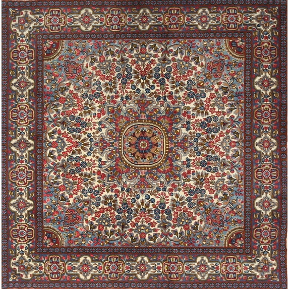Ahgly Company Machine Washable Indoor Rectangle Traditional Saffron Red Area Rugs, 8' x 12'