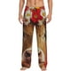 thumbnail image 1 of Balery White And Red Daisy Cow Pantalones de pijama para hombre, pijama ultraligero, pantalón de descanso-Small, 1 of 6