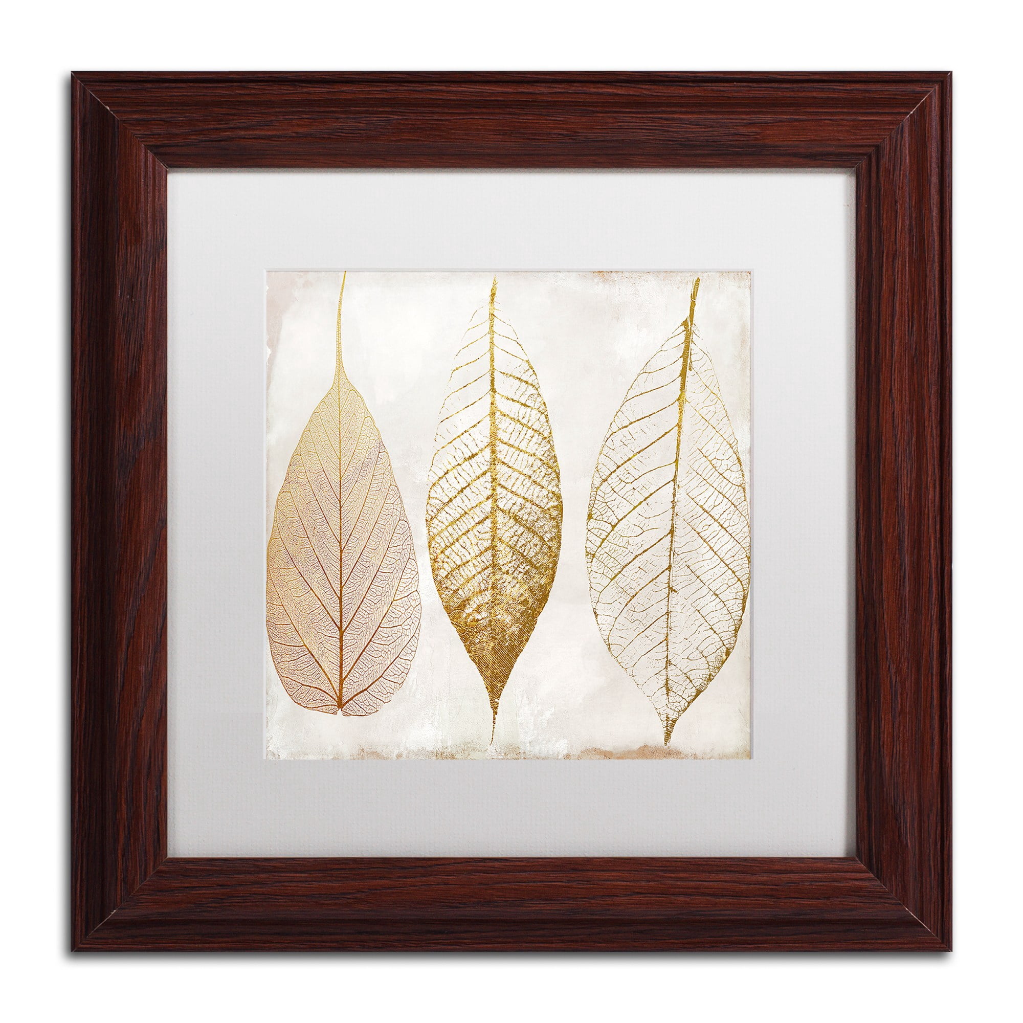 Trademark Fine Art "Fallen Gold II" Canvas Art by Color Bakery, White Matte, Wood Frame