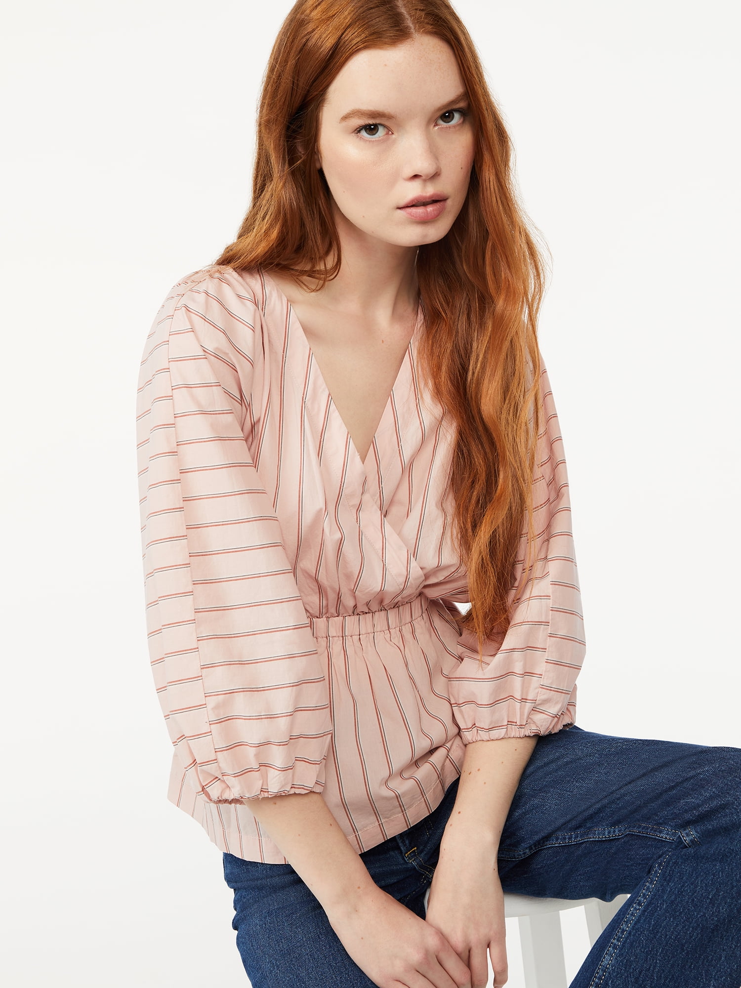 Free Assembly Women's Wrap Top 