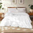 thumbnail image 3 of Modern Threads 200 Thread Count White 100% Tencel Adult Comforter, Queen, 3 of 4
