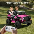 thumbnail image 5 of Outfunny 12V 7Ah Kids Ride on Truck, 2 Seater Electric Ride on Toys Car for Big Kids w/ Remote, Bluetooth - Pink, 5 of 10