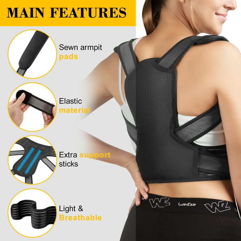 Back Brace and Posture Corrector for Women and Men, Back Straightener Posture Corrector, Scoliosis and Hunchback Correction, Back Pain, Spine  Fit Geno
